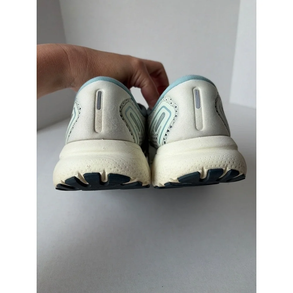 Brooks Ghost 14 Womens Running Shoes Oyster Yucca Blue Fog 1203561B317 Size 9.5